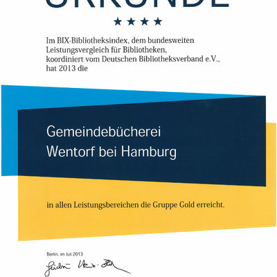 BIX-Bibliotheksindex Urkunde 2013